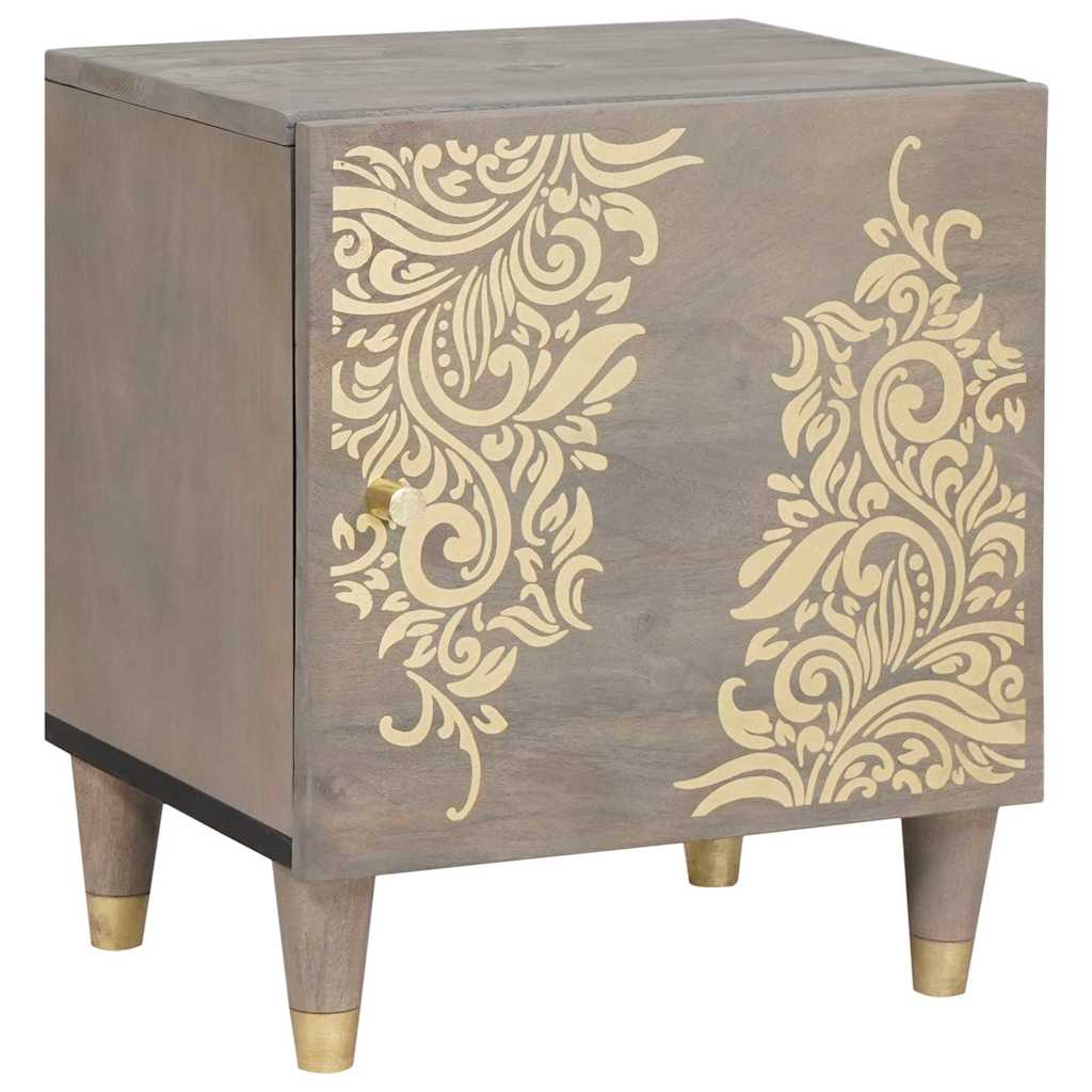 Cabinet de noche con puerta 2 pcs Gris 40 x 33 x 46 cm