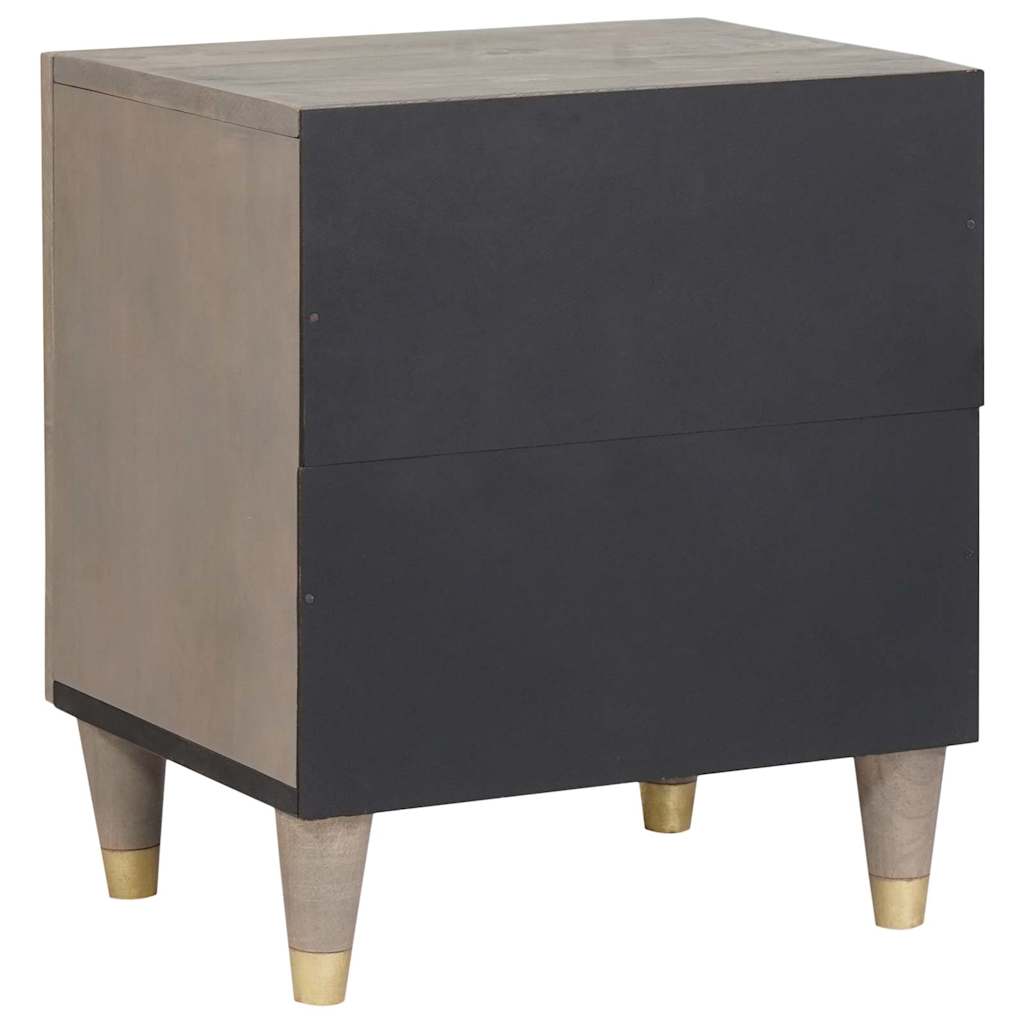 Cabinet de noche con puerta 2 pcs Gris 40 x 33 x 46 cm