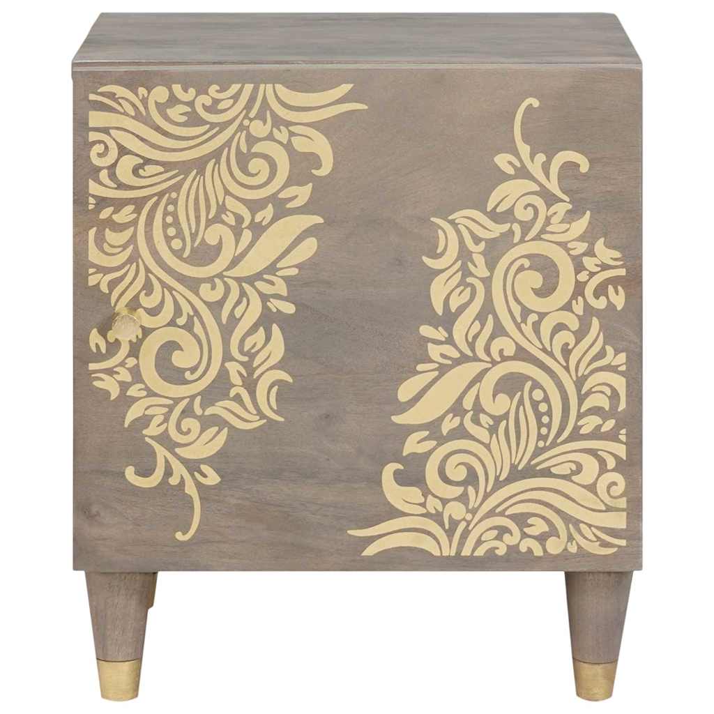Cabinet de noche con puerta 2 pcs Gris 40 x 33 x 46 cm