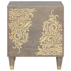 Cabinet de noche con puerta 2 pcs Gris 40 x 33 x 46 cm