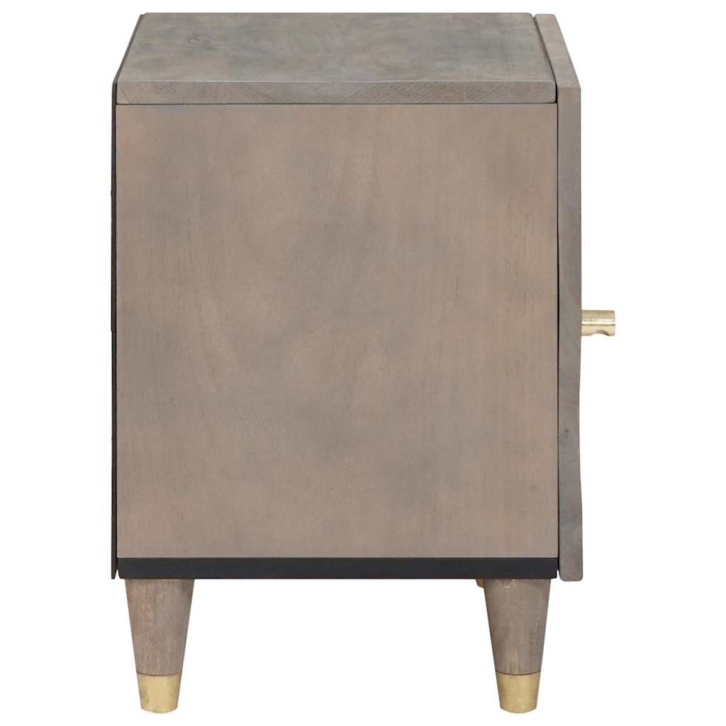 Cabinet de noche con puerta 2 pcs Gris 40 x 33 x 46 cm