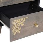 Armario de Noche con cajón 2 pcs Gris 40 x 33 x 46 cm