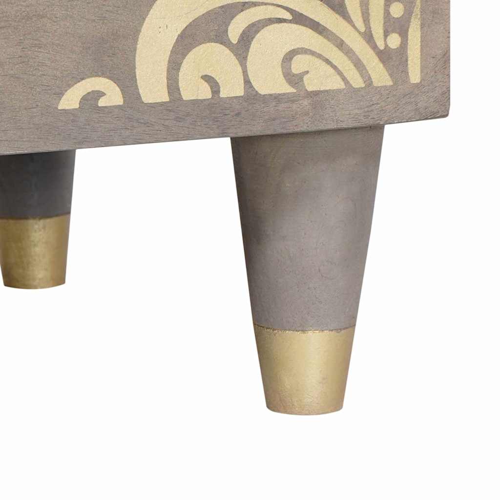 Armario de Noche con cajón 2 pcs Gris 40 x 33 x 46 cm