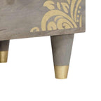 Mueble de TV Gris 70 x 33 x 46 cm Madera de mango maciza