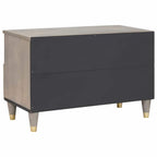 Mueble de TV Gris 70 x 33 x 46 cm Madera de mango maciza