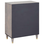 Aparador Gris y dorado 60 x 33 x 75 cm Madera de mango maciza