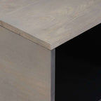 Mesa de Café Gris 80 x 50 x 40 cm Madera de mango maciza
