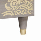 Mesa de Café Gris 80 x 50 x 40 cm Madera de mango maciza