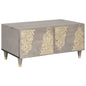 Mesa de Café Gris 80 x 50 x 40 cm Madera de mango maciza