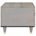 Mesa de Café Gris 80 x 50 x 40 cm Madera de mango maciza