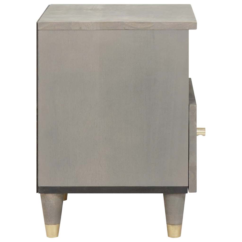 Armario de Noche con cajón 2 pcs Gris 40 x 33 x 46 cm