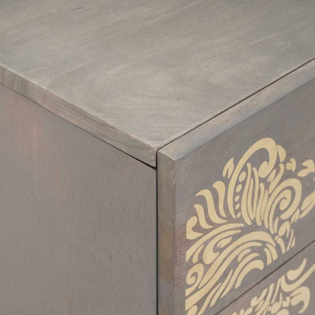 Cabinet de noche con puerta con cajón Gris 50 x 33 x 60 cm