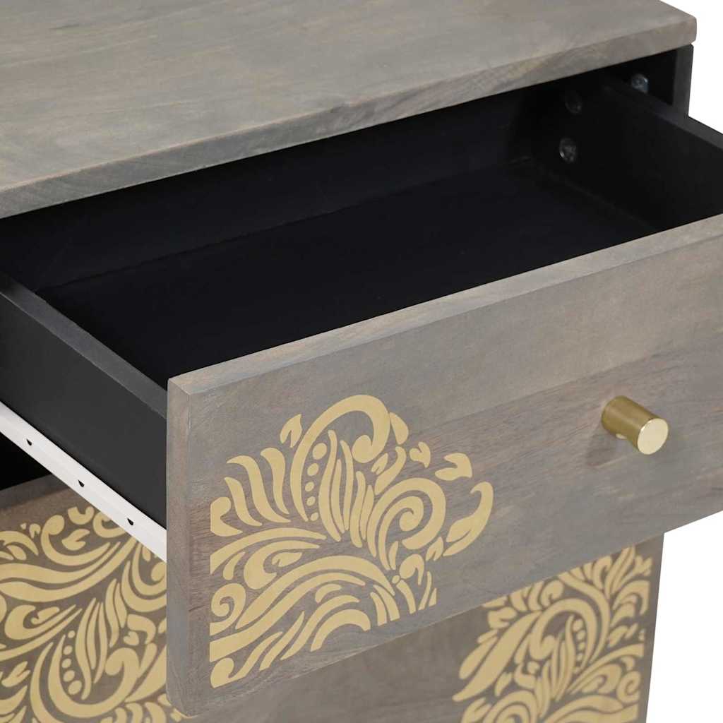 Cabinet de noche con puerta con cajón Gris 50 x 33 x 60 cm