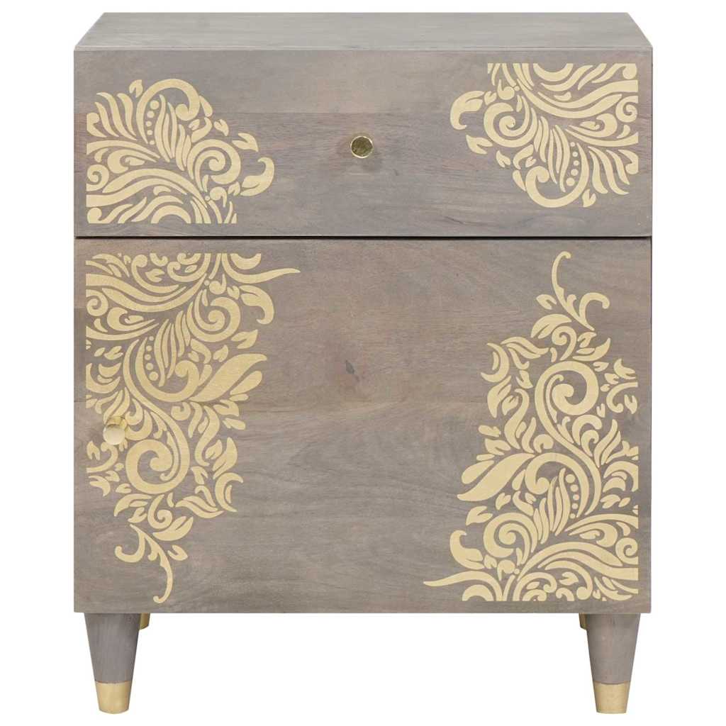Cabinet de noche con puerta con cajón Gris 50 x 33 x 60 cm