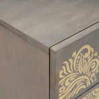 Cabinet de noche con puerta con cajón Gris 50 x 33 x 60 cm