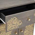 Cabinet de noche con puerta con cajón Gris 50 x 33 x 60 cm