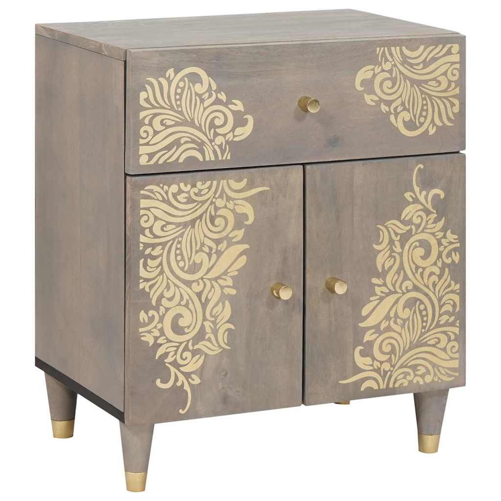Cabinet de noche con puerta con cajón Gris 50 x 33 x 60 cm