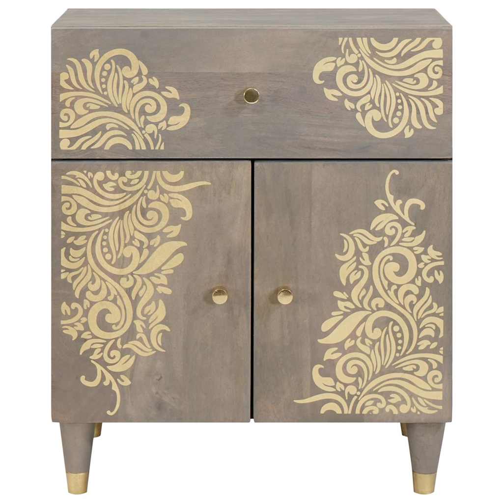 Cabinet de noche con puerta con cajón Gris 50 x 33 x 60 cm