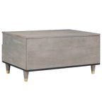 Mesa de Café Gris 80 x 54 x 40 cm Madera de mango maciza