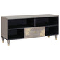Mueble de TV con cajón con estante Marrón miel 100 x 33 x 46 cm