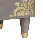 Mueble de TV Gris 80 x 33 x 46 cm Madera de mango maciza