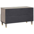 Mueble de TV Gris 80 x 33 x 46 cm Madera de mango maciza
