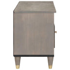 Mueble de TV Gris 80 x 33 x 46 cm Madera de mango maciza