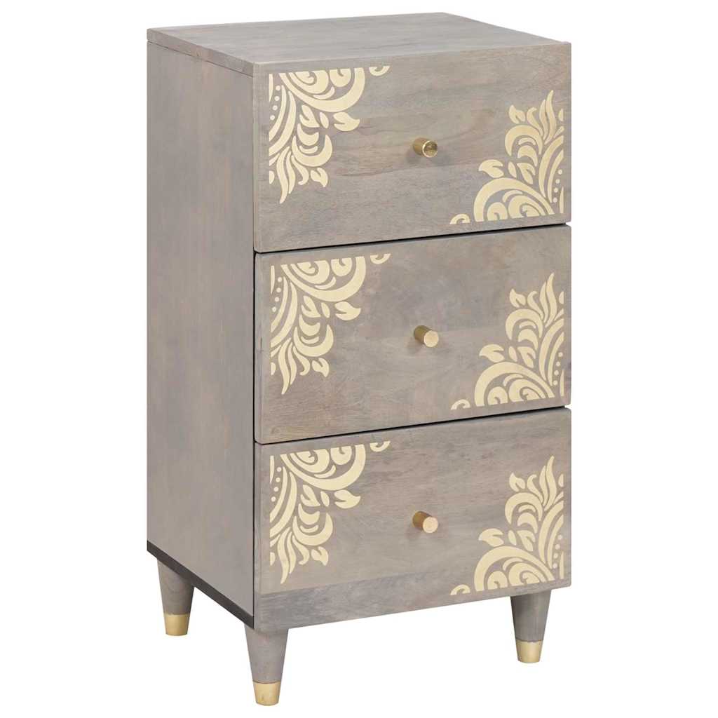 Aparador con cajón Negro 40 x 33 x 75 cm Madera de mango maciza