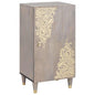 Aparador Gris y dorado 40 x 33 x 75 cm Madera de mango maciza