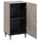 Aparador Gris y dorado 40 x 33 x 75 cm Madera de mango maciza
