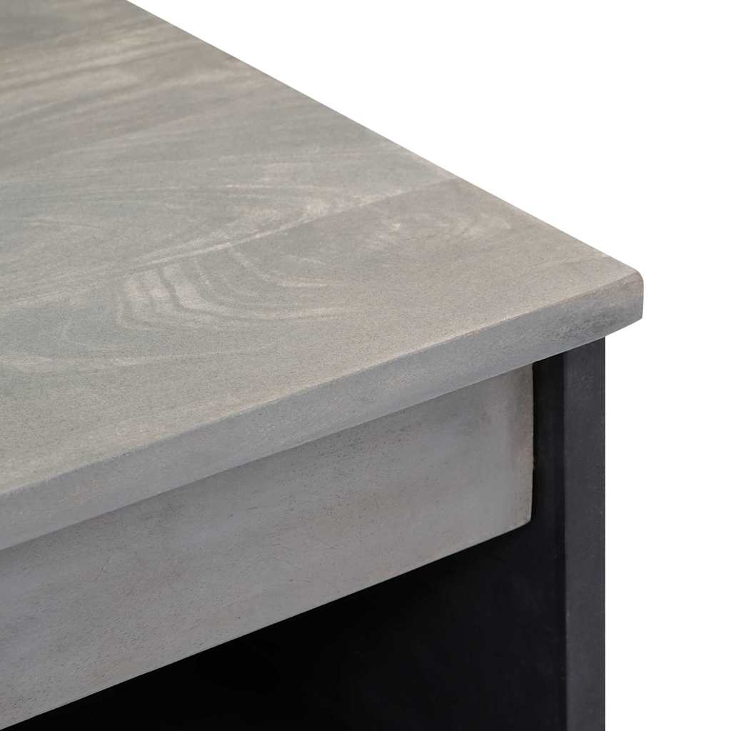 Aparador Gris y dorado 60 x 33 x 75 cm Madera de mango maciza