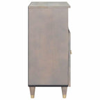 Aparador Gris y dorado 60 x 33 x 75 cm Madera de mango maciza