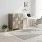 Aparador Gris y dorado 60 x 33 x 75 cm Madera de mango maciza