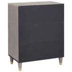 Aparador Gris y dorado 60 x 33 x 75 cm Madera de mango maciza