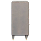 Aparador Gris y dorado 60 x 33 x 75 cm Madera de mango maciza