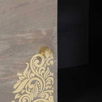Aparador Gris y dorado 80 x 33 x 75 cm Madera de mango maciza