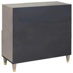 Aparador Gris y dorado 80 x 33 x 75 cm Madera de mango maciza