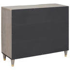 Aparador Gris y dorado 90 x 33 x 75 cm Madera de mango maciza