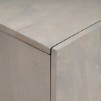 Aparador alto con cajón Gris y dorado 60 x 33 x 100 cm