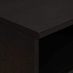 Armario de Noche Negro 40 x 33 x 46 cm Madera de mango maciza
