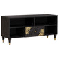 Mueble de TV con cajón con estante Marrón miel 100 x 33 x 46 cm