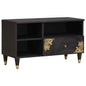 Mueble de TV Gris 80 x 33 x 46 cm Madera de mango maciza
