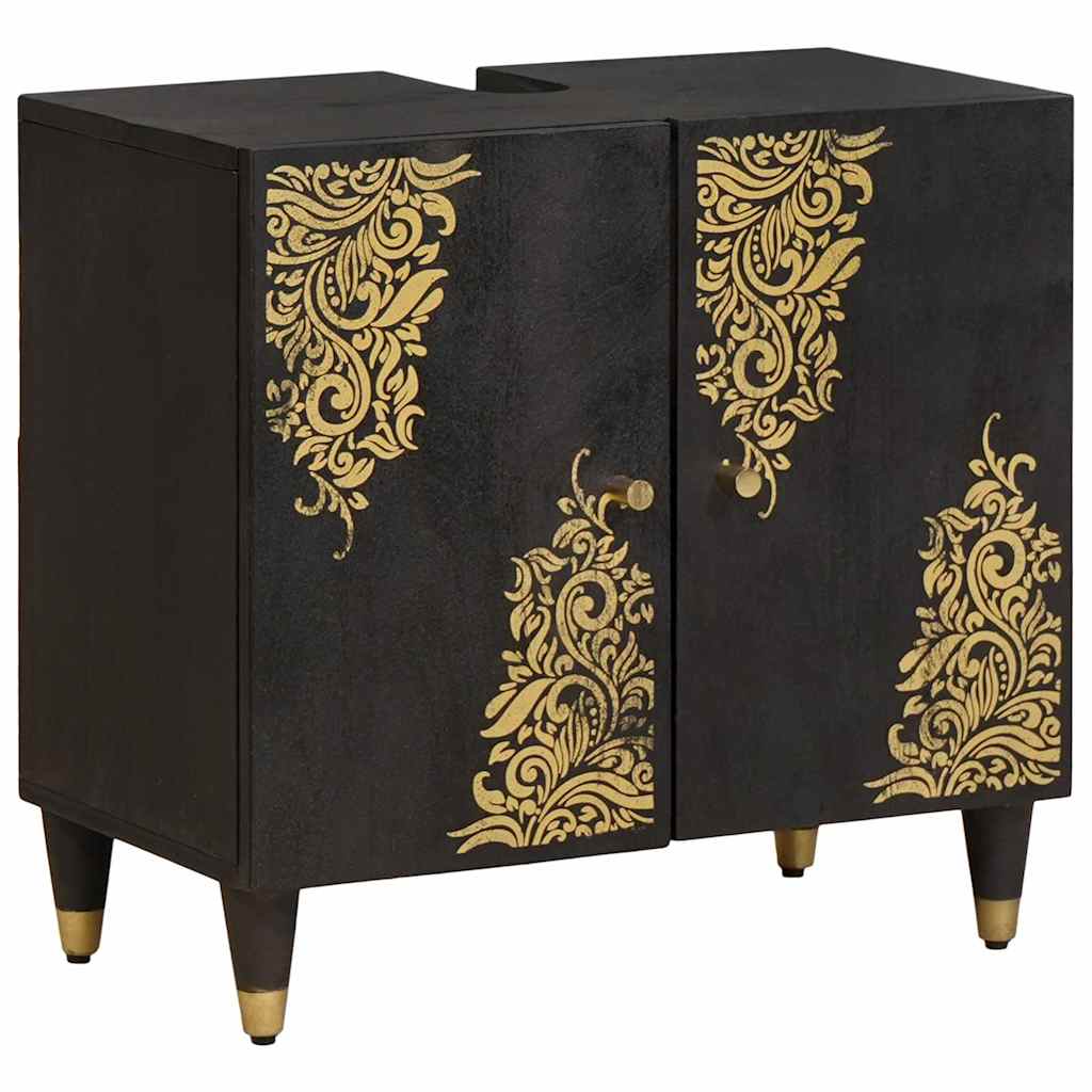 Mueble de lavabo con almacenamiento Marrón miel 62 x 33 x 58 cm