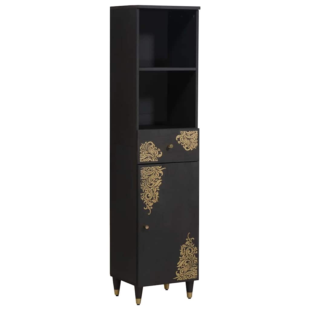 Bathroom Cabinet with Drawer Grey 38 x 33 x 160 cm
