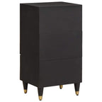 Aparador con cajón Negro 40 x 33 x 75 cm Madera de mango maciza