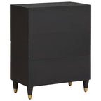 Aparador Negro 60 x 33 x 75 cm Madera de mango maciza