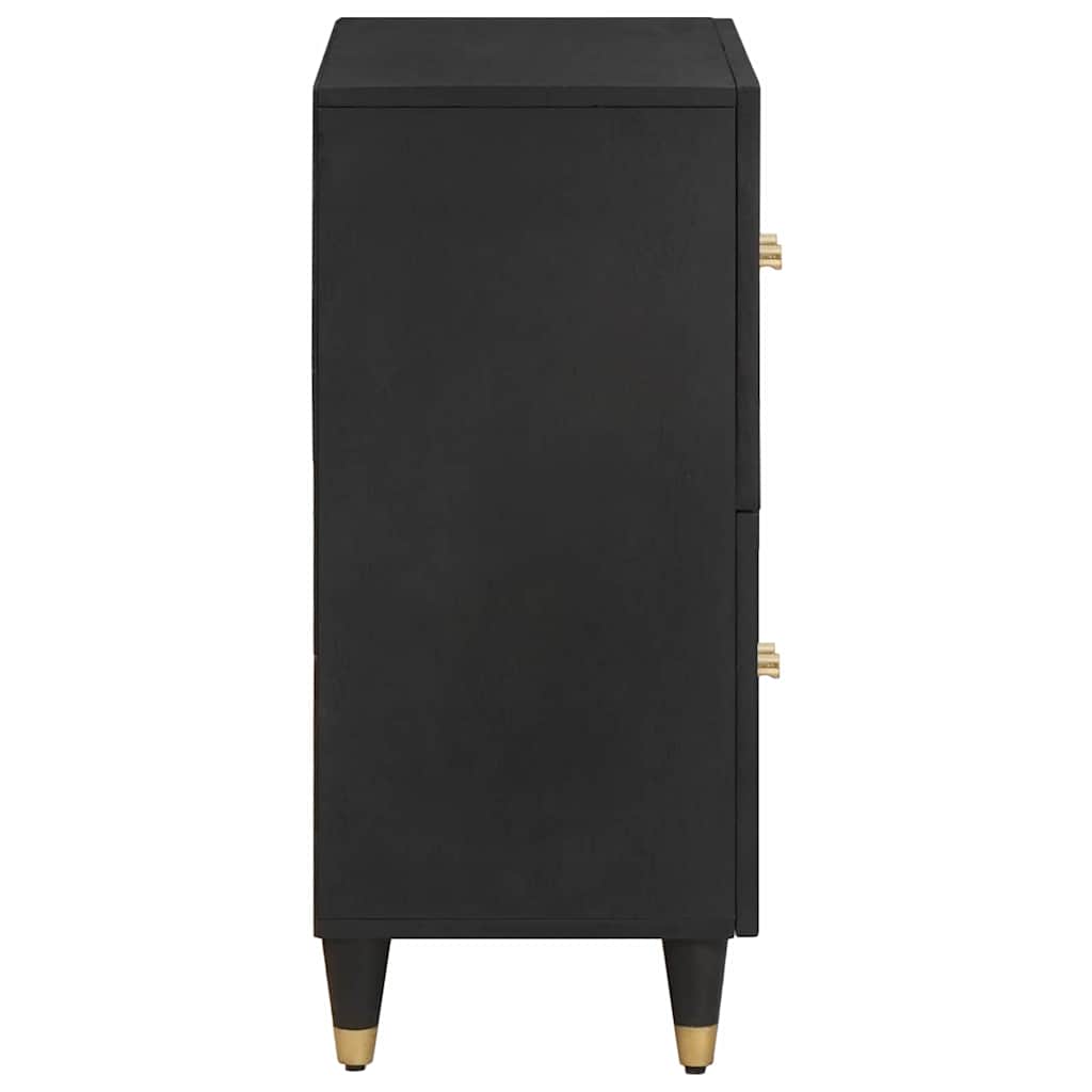 Aparador Negro 60 x 33 x 75 cm Madera de mango maciza