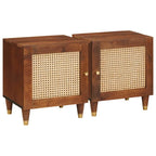 Armario de Noche 2 pcs Marrón 40 x 33,5 x 46 cm