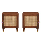 Armario de Noche 2 pcs Marrón 40 x 33,5 x 46 cm