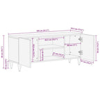 Mueble de TV Marrón 105 x 33,5 x 46 cm Madera de mango maciza